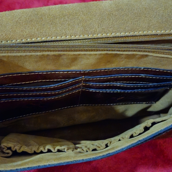 Patricia Nash Tan Floral Leather Crossbody Bag - Picture 12 of 15